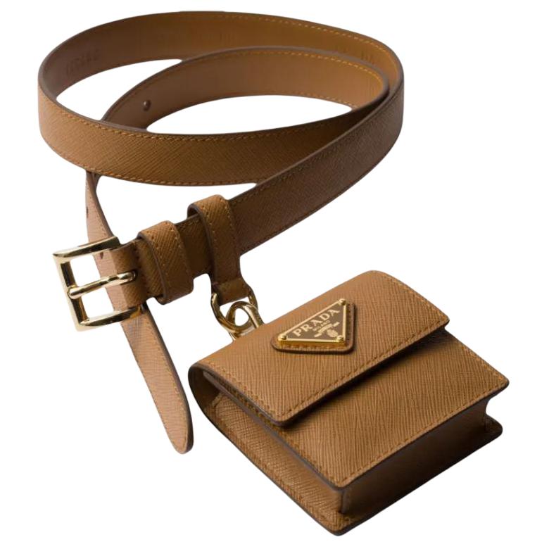 PRADA Leather Belts Women's Brown