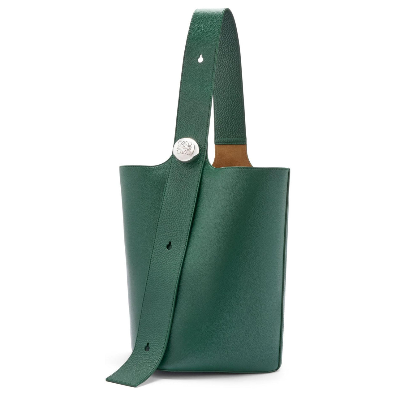 LOEWE Pebble Bucket Grain Calfskin Bucket Bag, Handbag, Shoulder Bag Tubas Men's Green