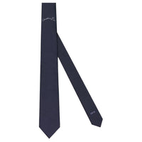 DIOR Mulberry Silk Ties Men Marine Blue