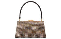 DIOR Rhinestone And Pearl Mix Shoulder Bag Crossbody Bag Handbag Women's Gold