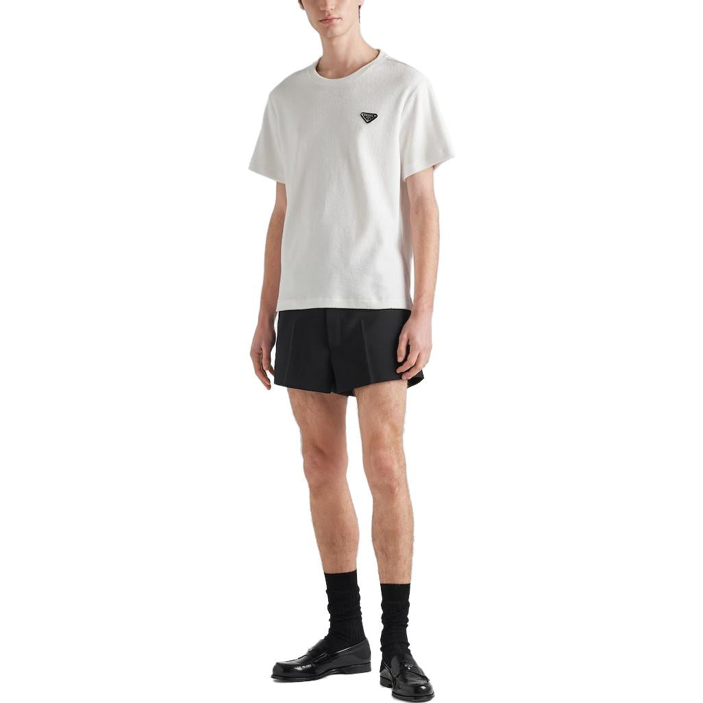 PRADA Triangle-logo Terry T-shirt
