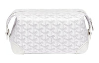 GOYARD Canvas With Calfskin Travel Bags Toiletry Bags Unisex White
