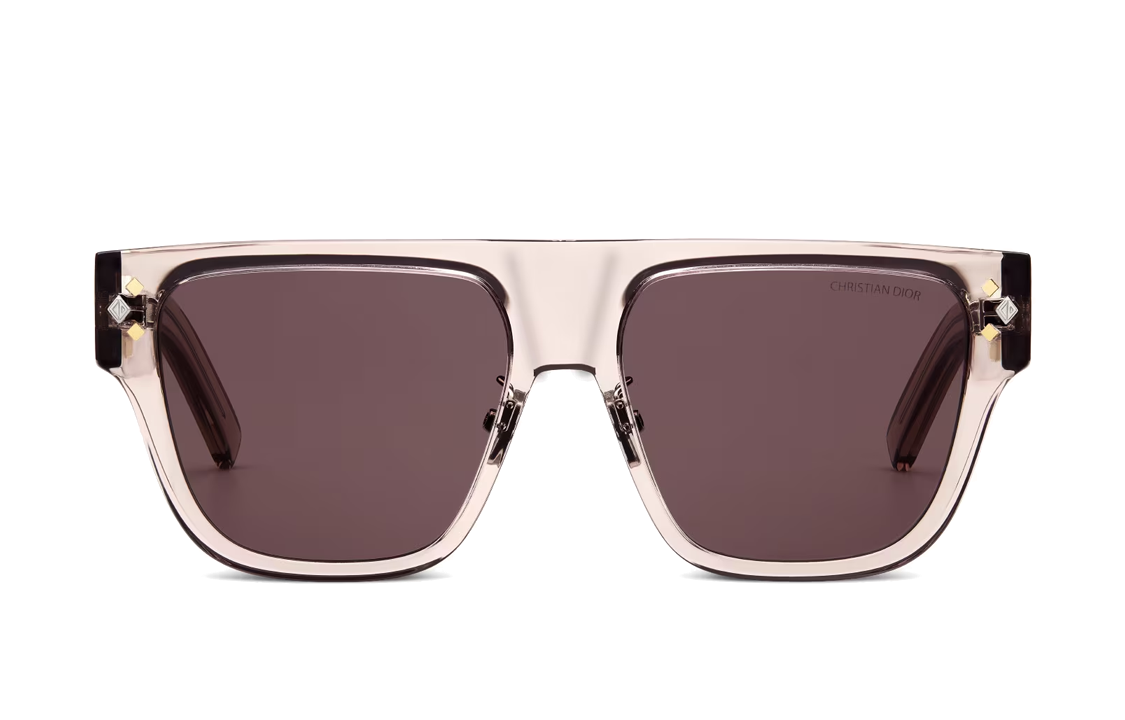 DIOR Acetate Square Sunglasses Men's Nude