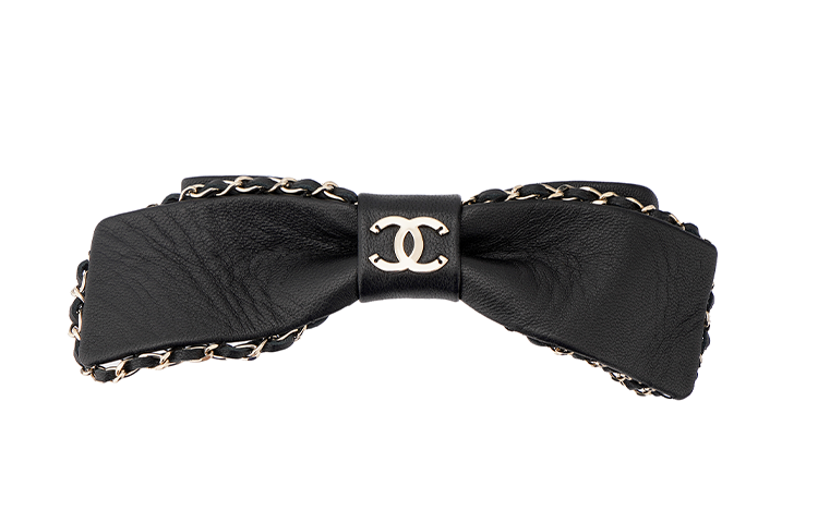 CHANEL Hair Clips Unisex Black