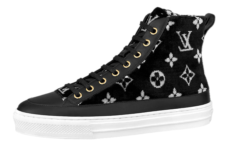 LOUIS VUITTON Stellar Ankle Sneakers 'Black White Monogram' Women's
