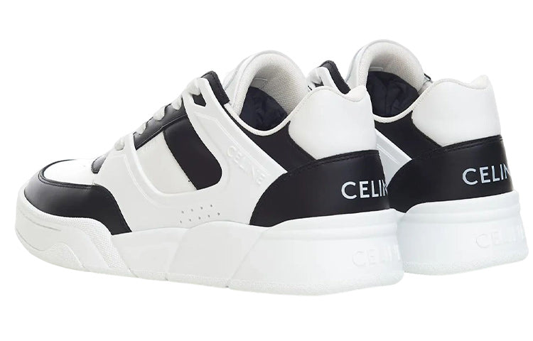 CELINE Low Top Stylish Skateboarding Shoes Men's White Black