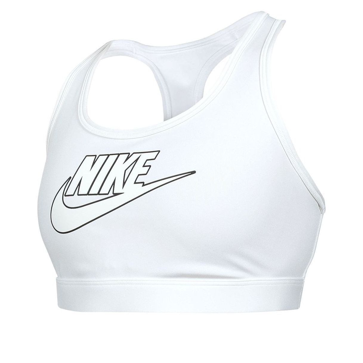 (WMNS) Nike Swoosh Medium-Support Sports Bra 'White' FB4081-100