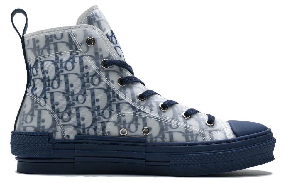 DIOR B23 High Top Blue Oblique