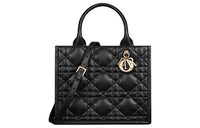 DIOR BookTote Cow Leather Tote Bag, Shopping Bag, Shoulder Bag, Crossbody Bag, Handbag Trumpets Women's Black