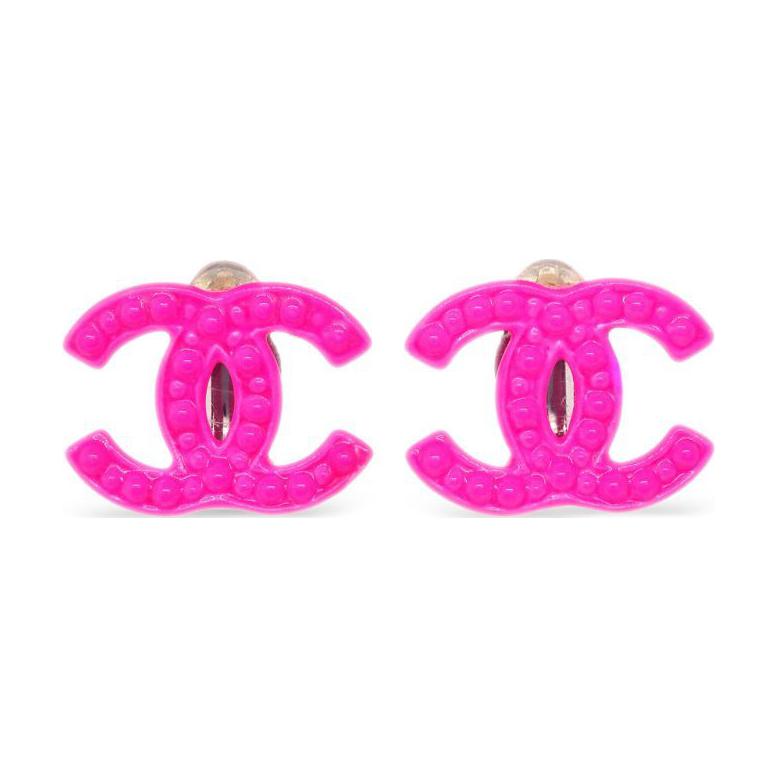 CHANEL 2004 Cc Clip on Earrings