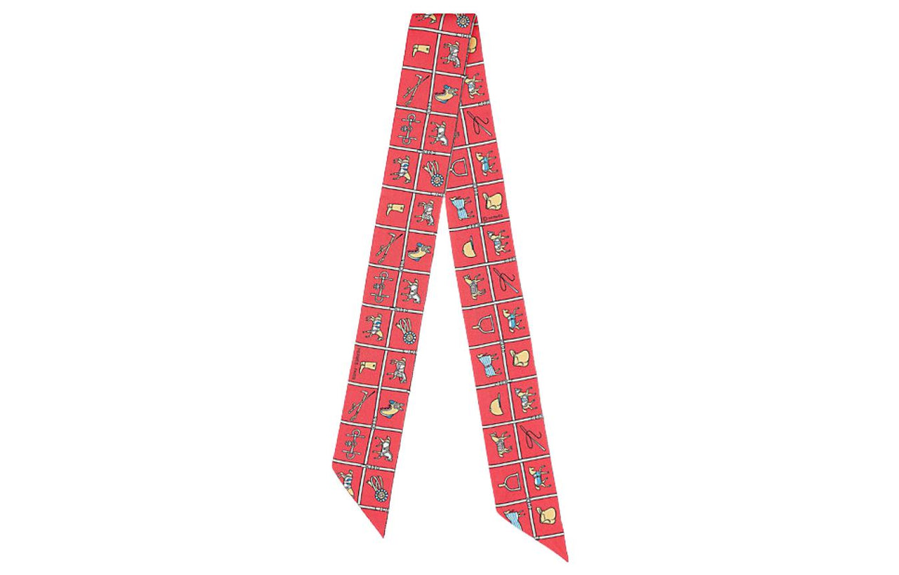 HERMES Silk Scarves Women's Pink