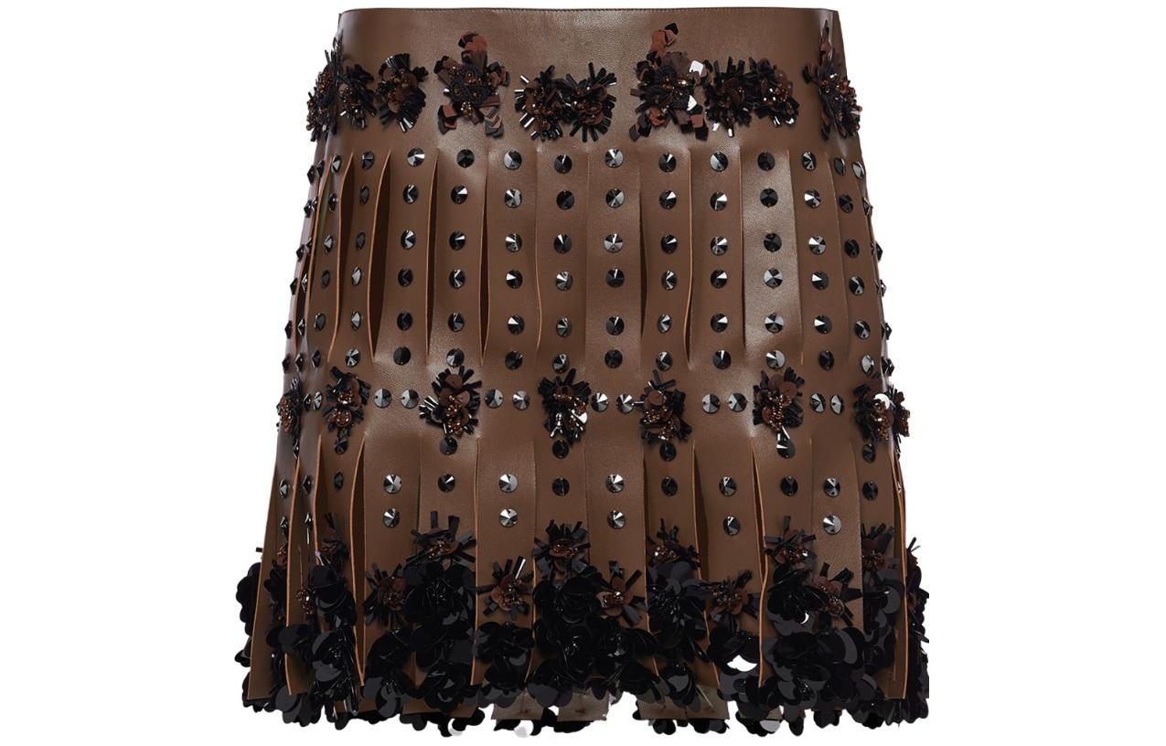 PRADA Casual Short Skirts Women's Umber