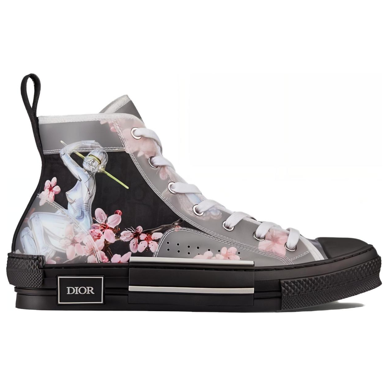 DIOR B23 High Canvas Sorayama Robot Black