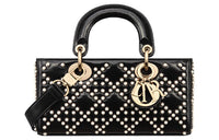 DIOR Lady D-JOY Lambskin Dior Bag Shoulder Bag Crossbody Bag Handbag Small Size Women's Black