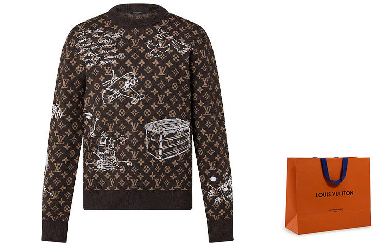 LOUIS VUITTON 2000s Monogram Wool Jumper