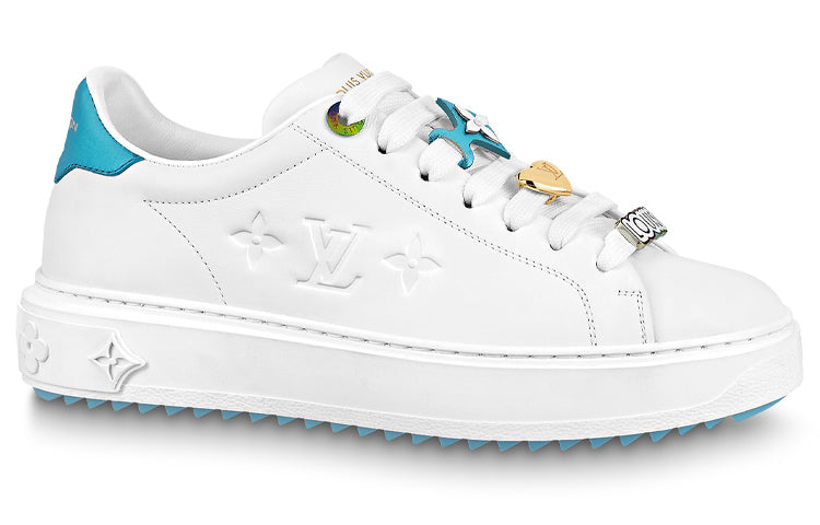 LOUIS VUITTON Time Out Sneakers 'White With Blue' Women's