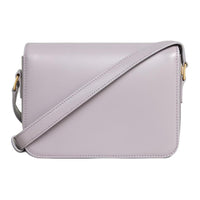 CELINE Triomphe Shiny Cow Leather Shoulder Bag, Tofu Bag, Portable Crossbody Bag, Shoulder Bag Women's Light Lilac