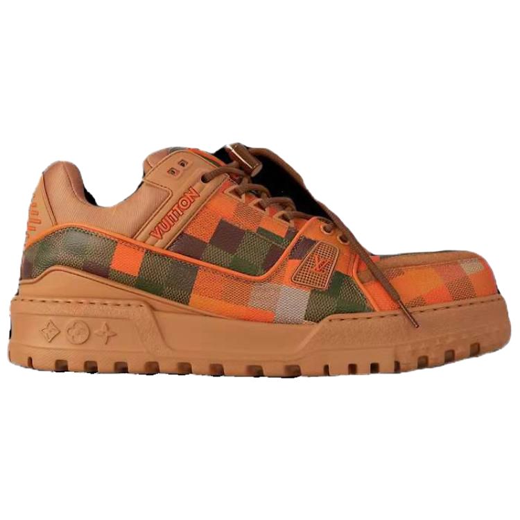 LOUIS VUITTON Low-Top Skateboard Shoes Men's Dark Brown
