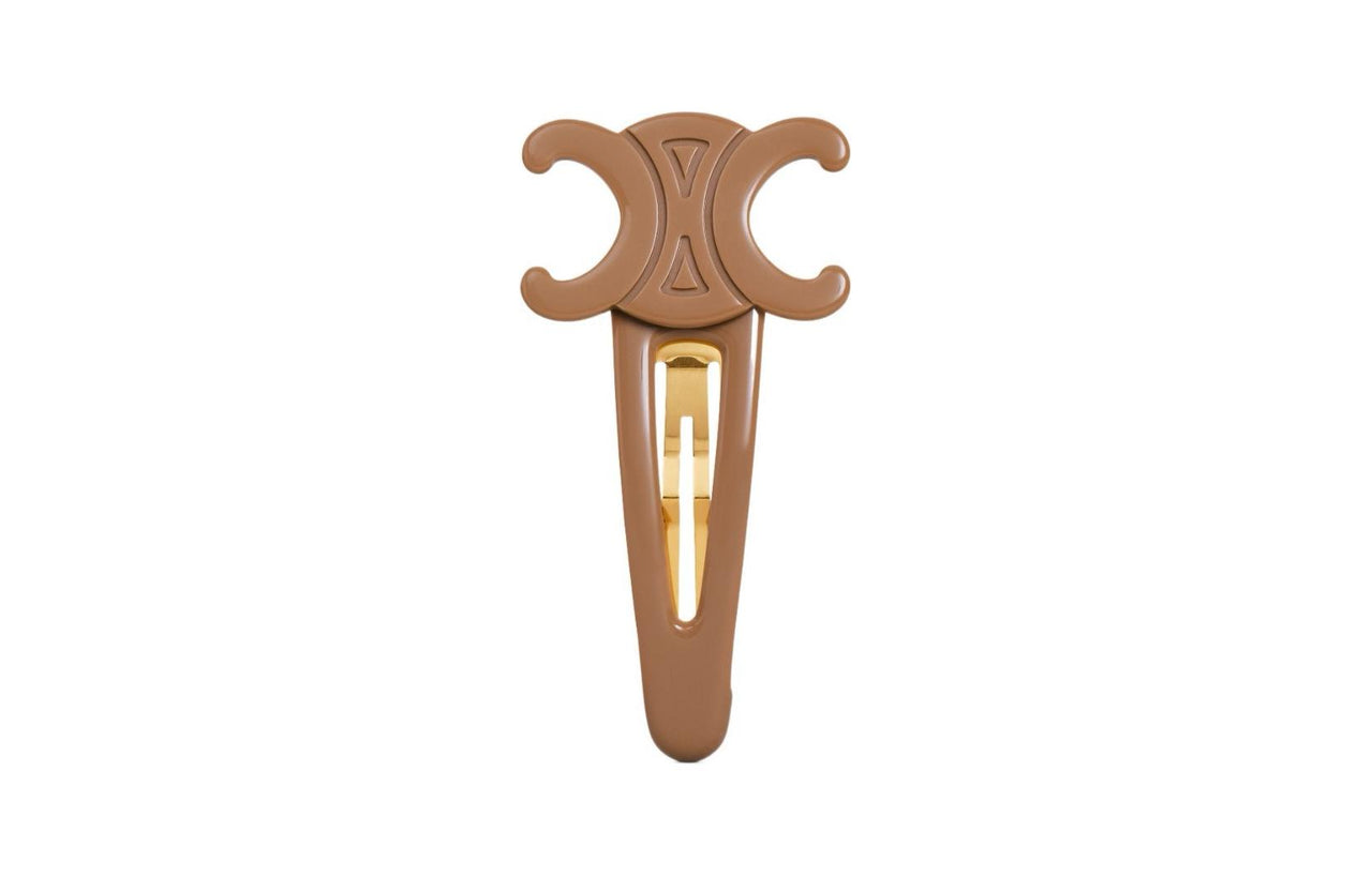 CELINE Hair Clips Women's Brown