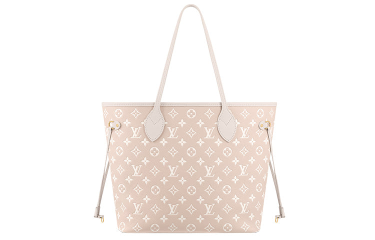 LOUIS VUITTON Neverfull Mm Khaki Green/Beige/Cream