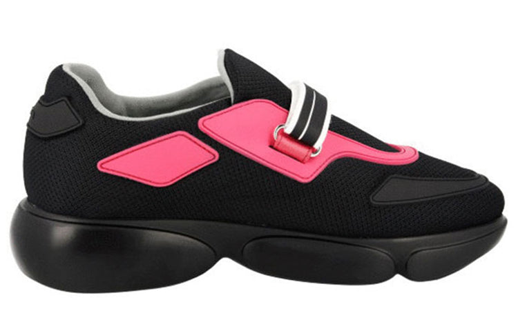 PRADA Casual Shoes Women's Low Top Black Pink Multicolor