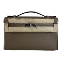 HERMES Mini Kelly Generation 1 Swift Leather Kelly Bag Handbags Women's 18 Etoupe Elephant Gray