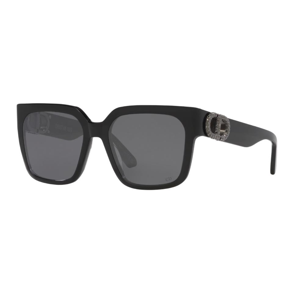 DIOR Acetate Irregular Shape Sunglasses Women's Black