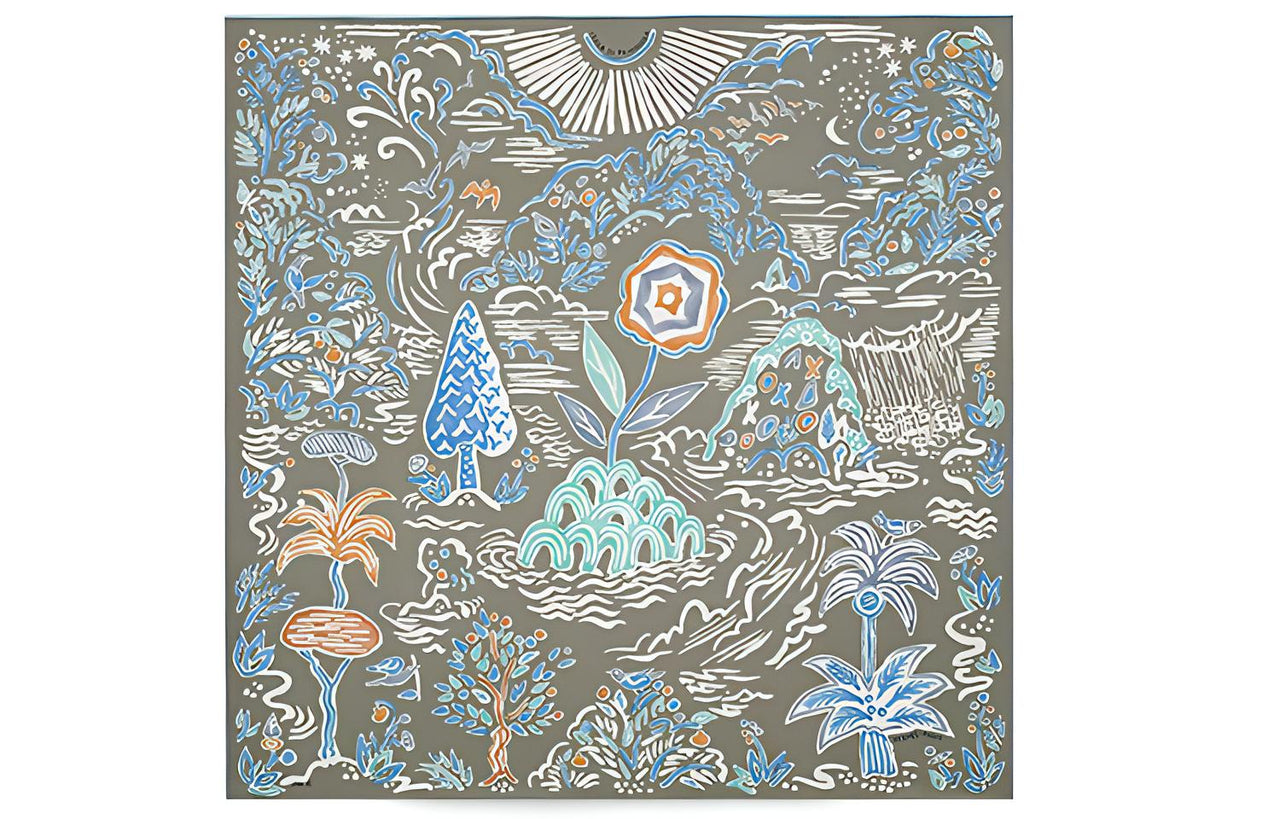 HERMES Silk Silk Scarves Women's