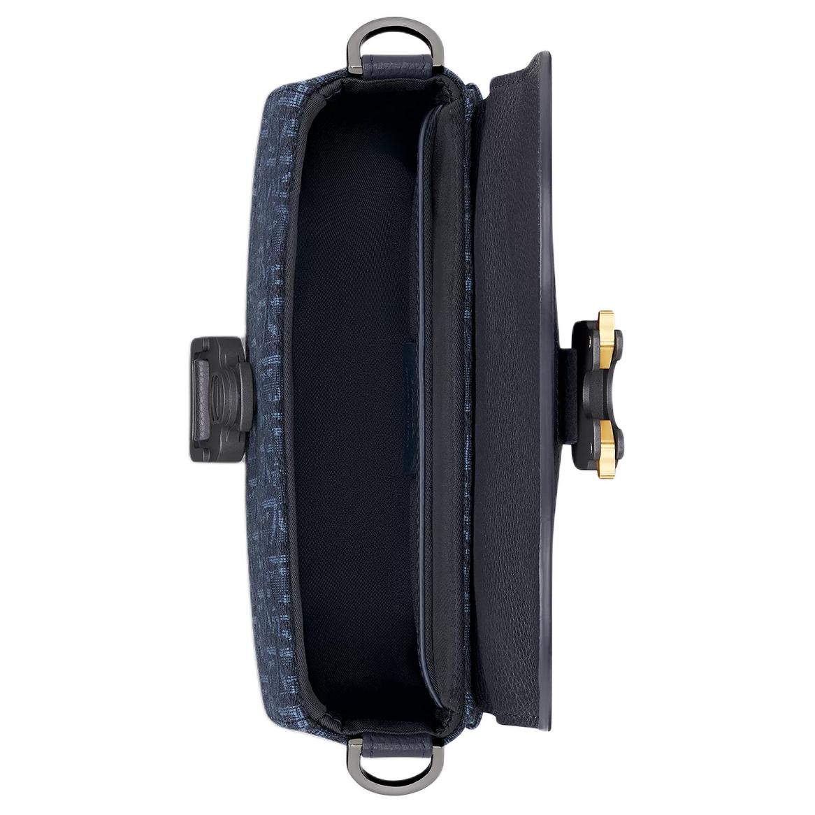 DIOR Grained Calfskin Saddle Bag, Crossbody Bag, Shoulder Bag Mini Women's Marine Blue
