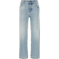 MIU MIU Logo Patch Straight-Leg Jeans