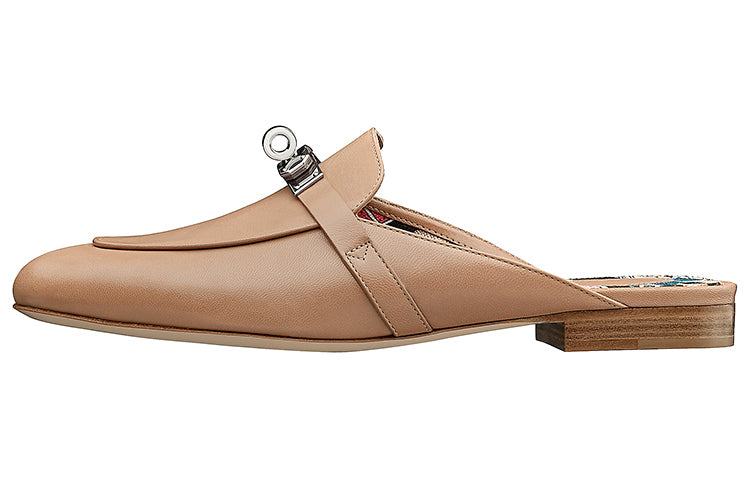 HERMES Oz Casual Single Shoes Women's Brown