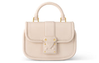 LOUIS VUITTON Pia Grained Cow Leather Shoulder Bag Crossbody Bag Handbag Women's Beige
