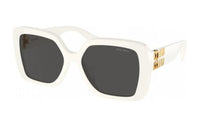 MIU MIU Irregular Shape Sunglasses Women's White