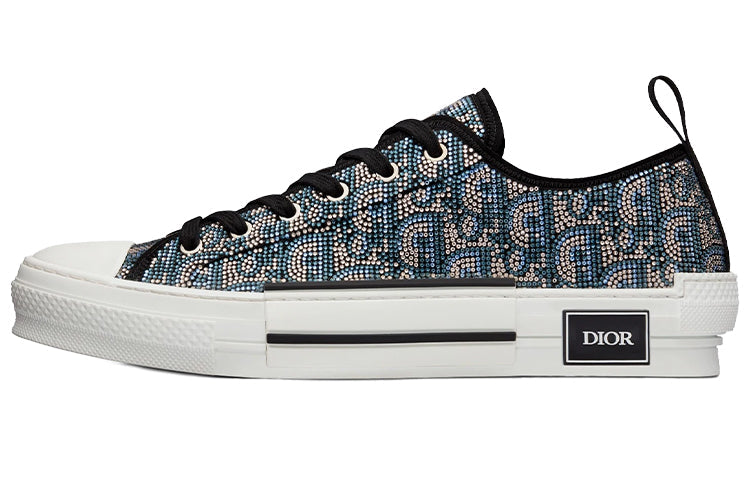 DIOR B23 Skateboard Shoes Men Low Top Blue, Beige