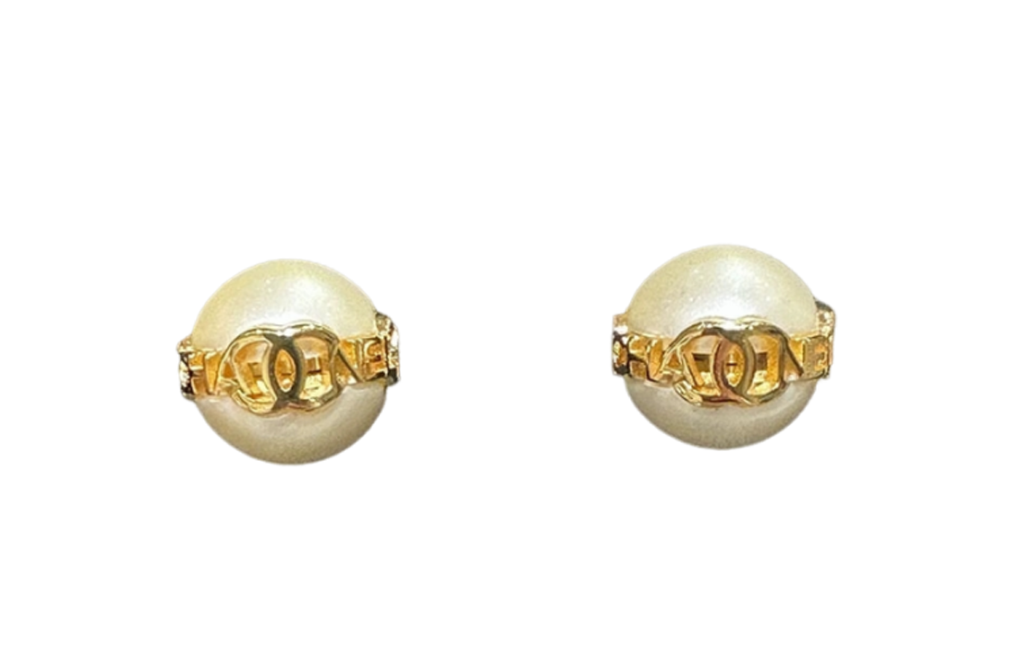 CHANEL Metal Earrings Women's Gold