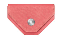HERMES 24 Verso Mysore Goat Skin Coin Purse Women's Summer Rose Pink/Hermès Red