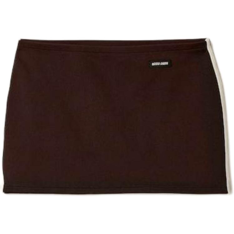 MIU MIU SS25 Casual Short Skirts Women's Dark Brown