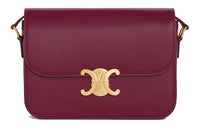 CELINE Cow Leather Shoulder Bag, Handbag, Crossbody Bag, Shoulder Bag Women's Candy Color, Berry Purple