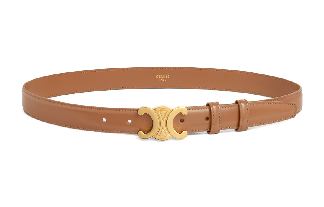 CELINE Medium Triomphe Belt In Taurillon Leather