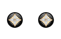 LOUIS VUITTON Stud Earrings Women's Black