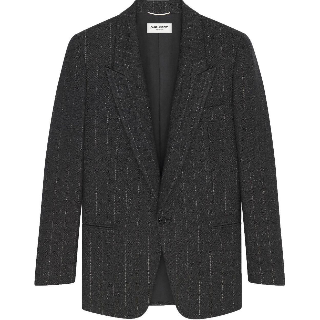 SAINT LAURENT Business Suits Men Dark Gray