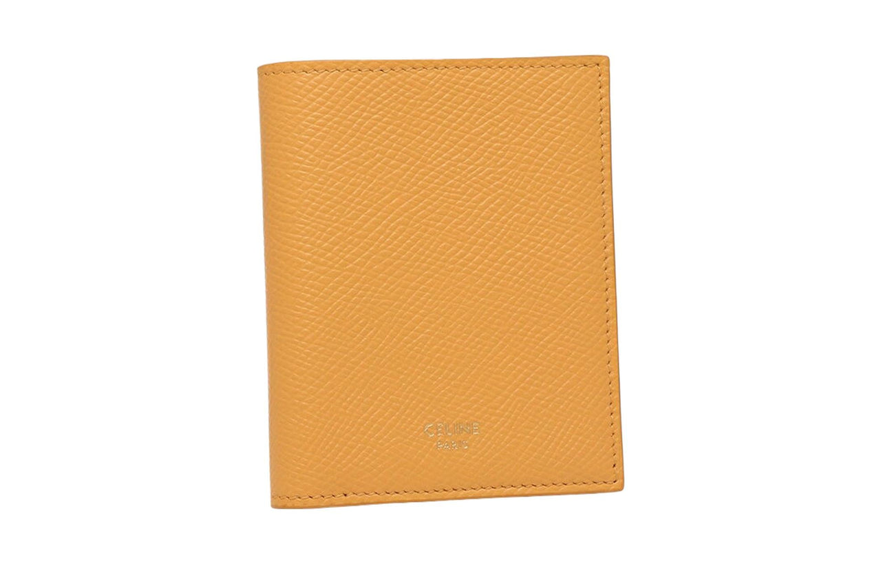 CELINE Grained Calfskin Wallet Women's Yellow