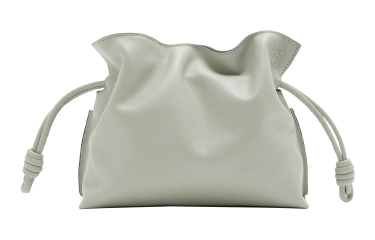 LOEWE Flamenco Nappa Cow Leather Shoulder Bag, Crossbody Bag, Clutch Mini Women's Gray
