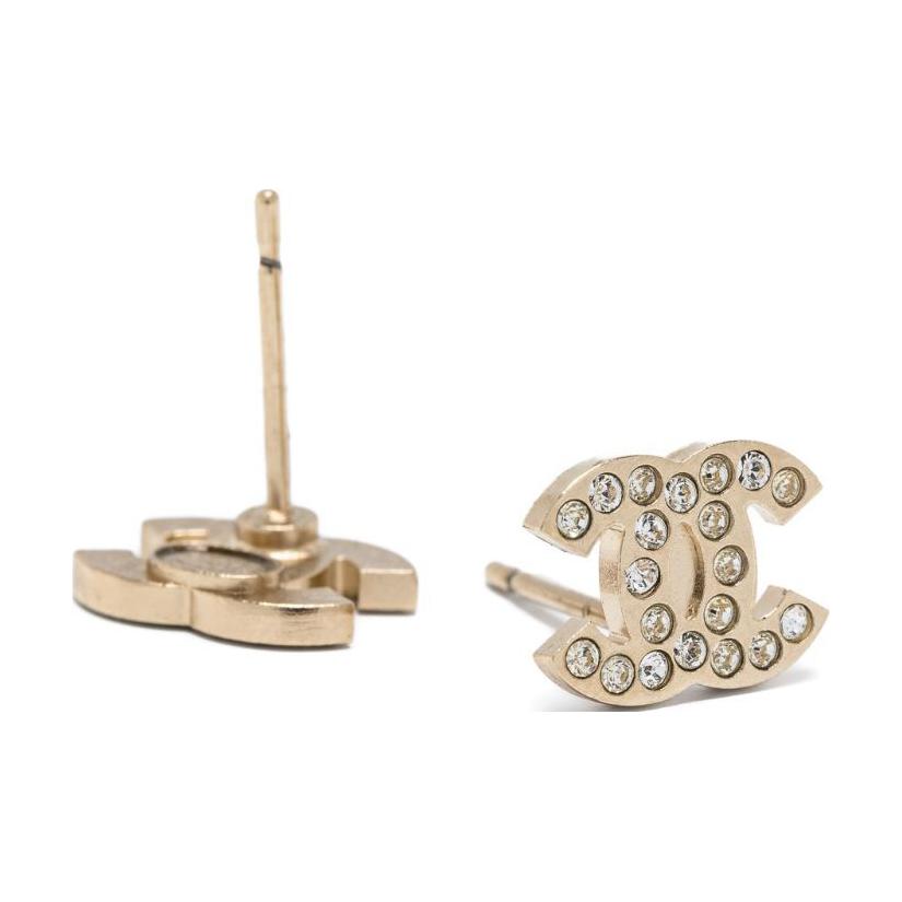CHANEL 2000s CC-logo Stud Earrings