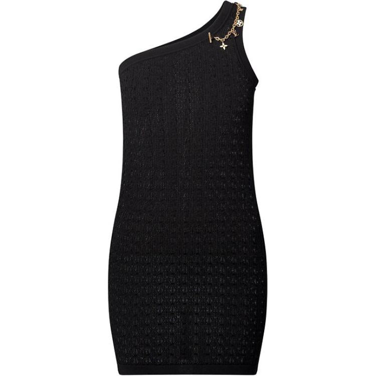 LOUIS VUITTON Asymmetrical Lace Knit Charm Dress SneakerSouqq LOUIS VUITTON Asymmetrical Lace Knit Charm Dress SneakerSouqq