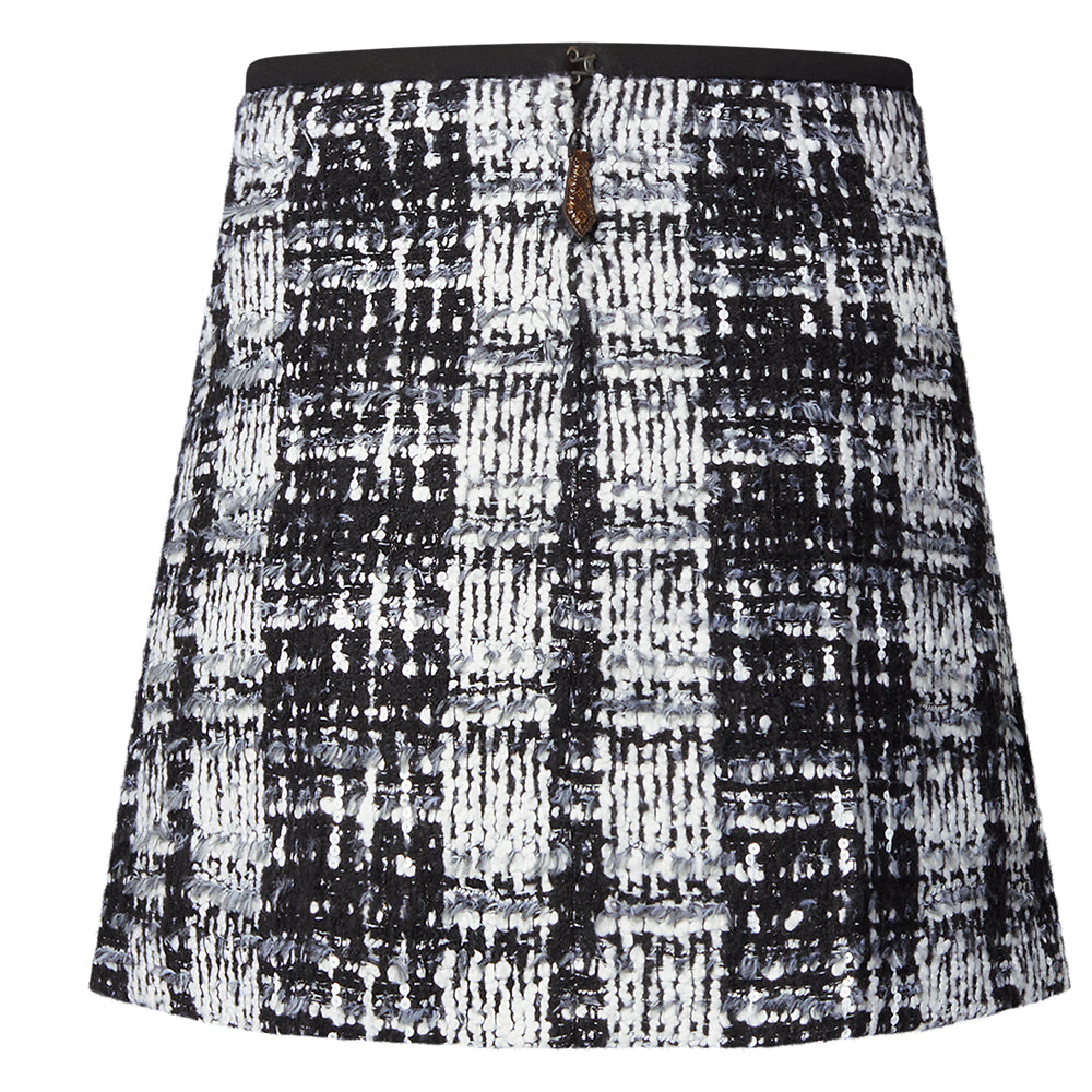 LOUIS VUITTON Graphic Tweed Mini Skirt