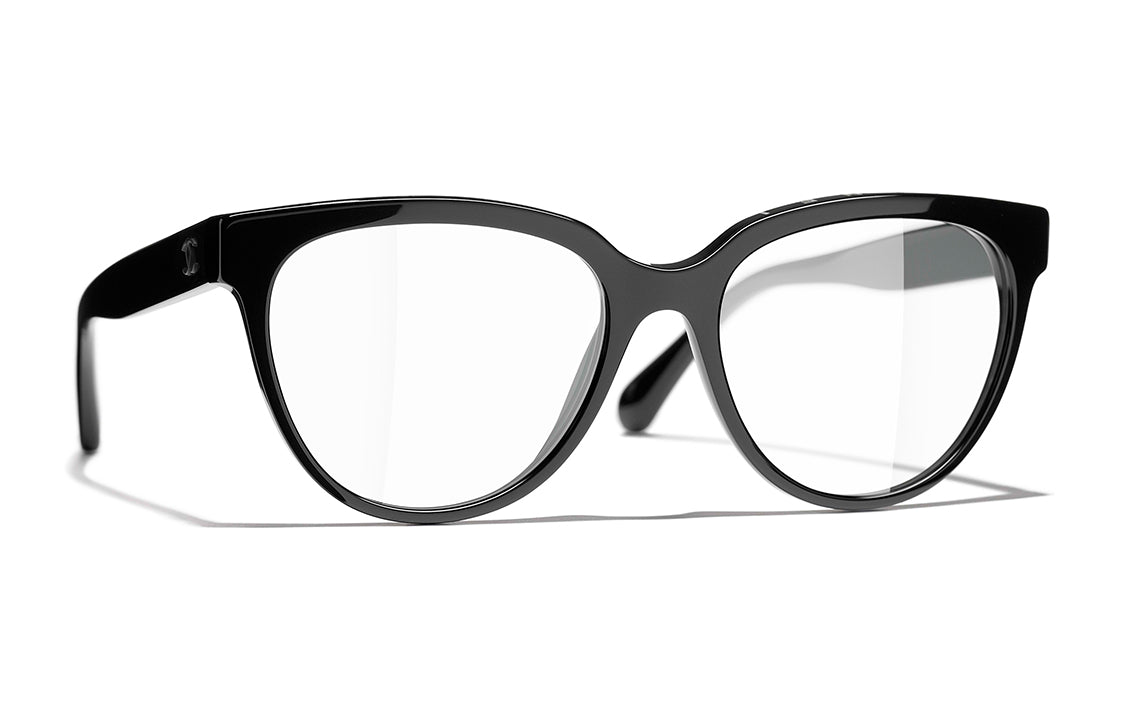 CHANEL Eyeglass Frames Women's Black