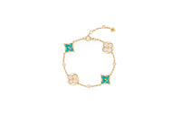 LOUIS VUITTON Color Blossom Bb Multi-Pattern Bracelet Yellow Gold Amazonite And Diamonds