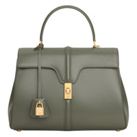 CELINE Satin Calfskin Shoulder Bag, Crossbody Bag, Handbag Women's Autumn Green