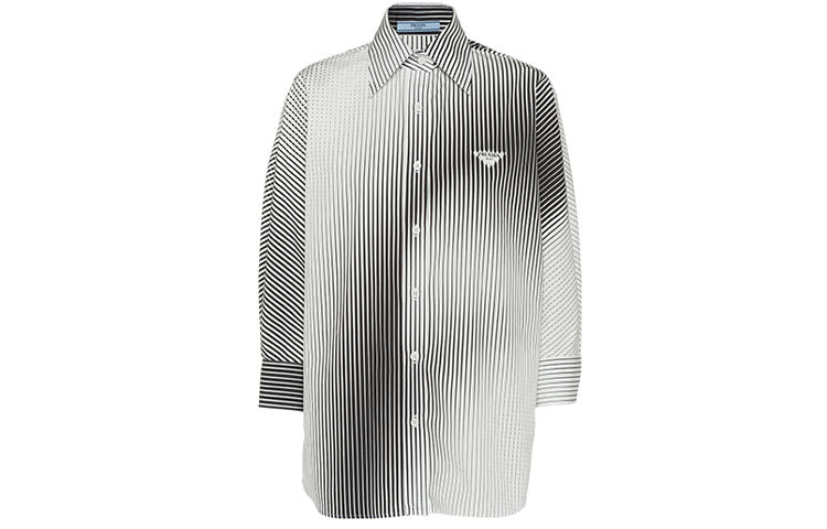 PRADA FW21 Shirt Women's Gray White